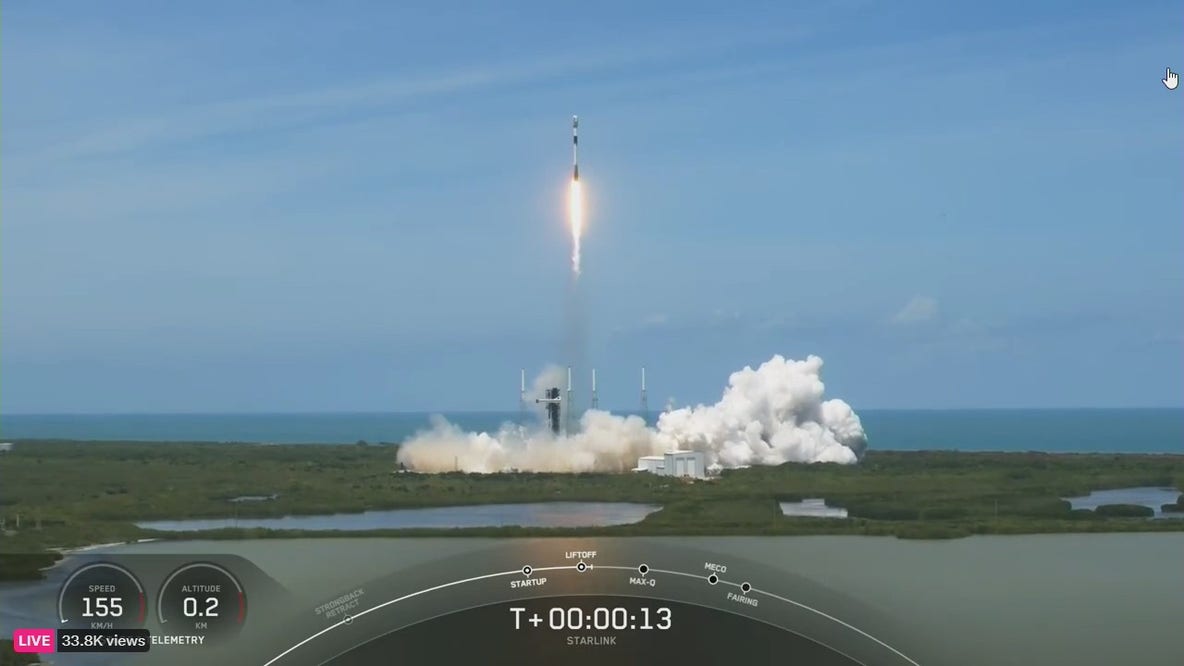 SpaceX Falcon 9 rocket launches batch of Starlink satellites